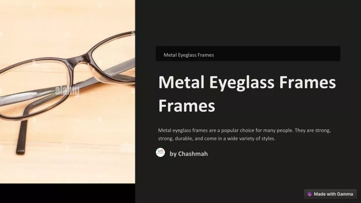 metal eyeglass frames