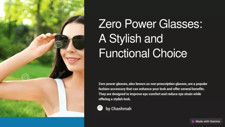 zero power glasses a stylish and functional choice