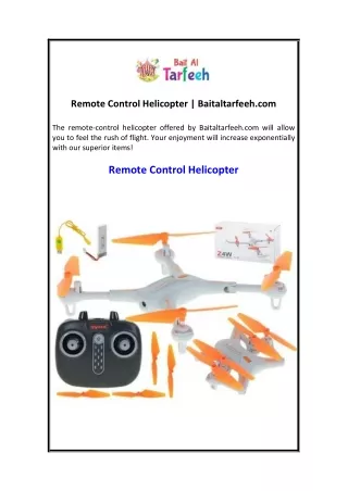 Remote Control Helicopter  Baitaltarfeeh.com