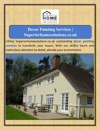 Decor Painting Services Superiorhomesolutions.co.uk