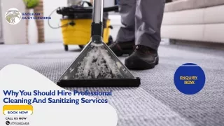 Why You Should Hire Professional Cleaning And Sanitizing Services