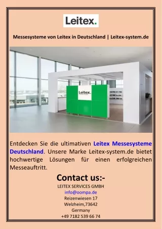 Messesysteme von Leitex in Deutschland  Leitex-system.de
