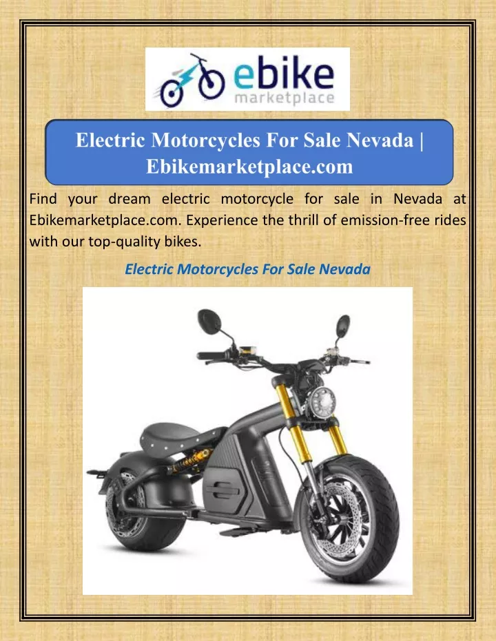 find your dream electric motorcycle for sale