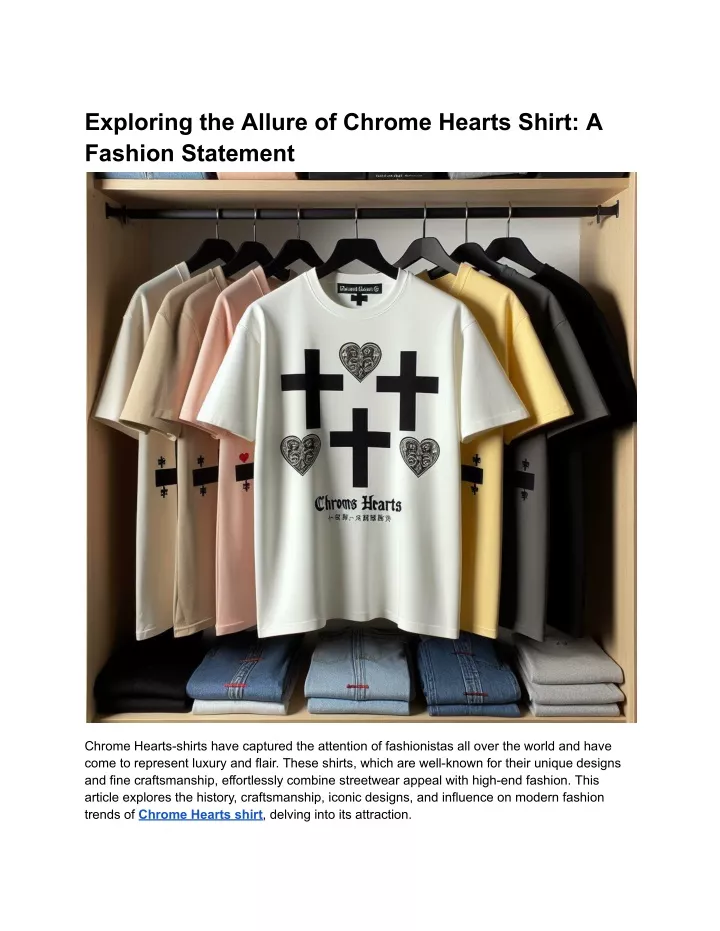 exploring the allure of chrome hearts shirt