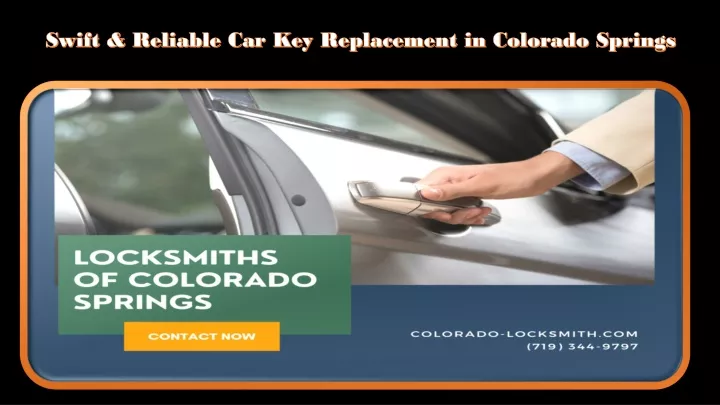 swift reliable car key replacement in colorado