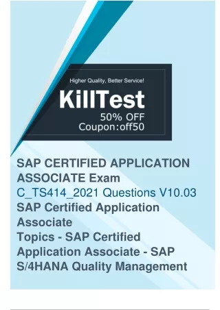 Best SAP C_TS414_2021 Practice Test Questions 2024 - Prepare for Your Exam Well