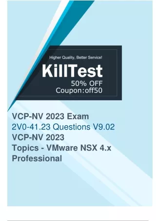 Best VMware 2V0-41.23 Practice Test Questions 2024 - Prepare for Your Exam Well