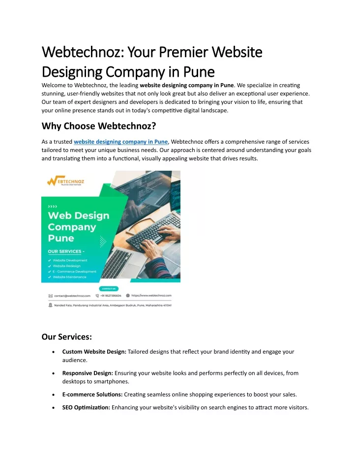 webtechnoz your premier website webtechnoz your