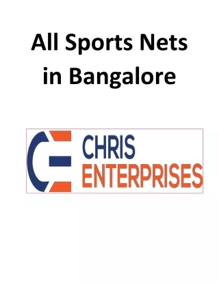all sports nets chris in Bangalore
