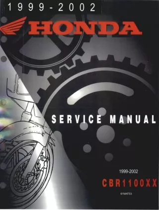 2002 HONDA CBR1100XX Service Repair Manual