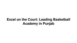 Excel on the Court_ Leading Basketball Academy in Punjab