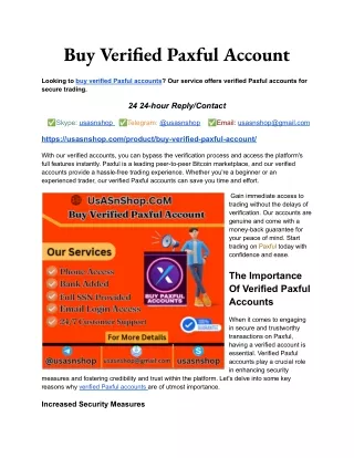 Buy Verified Paxful Account