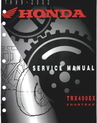 2002 Honda TRX400EX Fourtrax Service Repair Manual