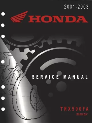 2002 HONDA TRX500FA RUBICON Service Repair Manual