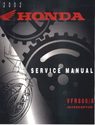 2002 Honda VFR800 Interceptor Service Repair Manual