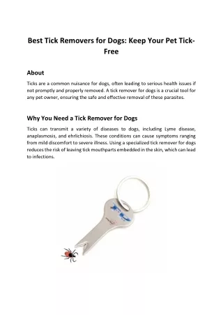 Best Tick Removers for Dogs Keep Your Pet Tick-Free