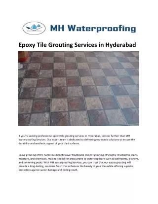 Epoxy tile grounting