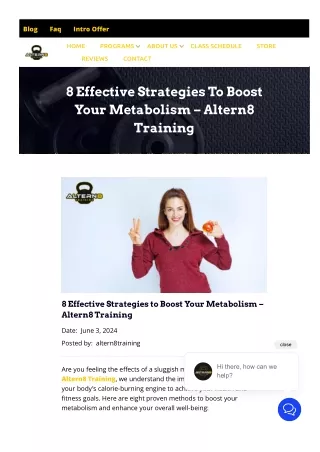 8 Effective Strategies to Boost Your Metabolism – Altern8 Training