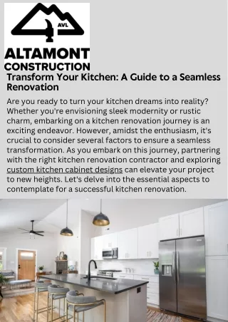 Transform Your Kitchen A Guide to a Smooth Renovation