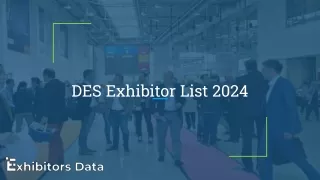 DES Exhibitor List 2024