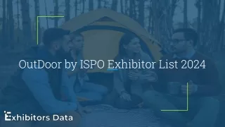 OutDoor by ISPO Exhibitor List 2024