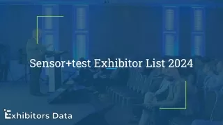 sensor test exhibitor list 2024