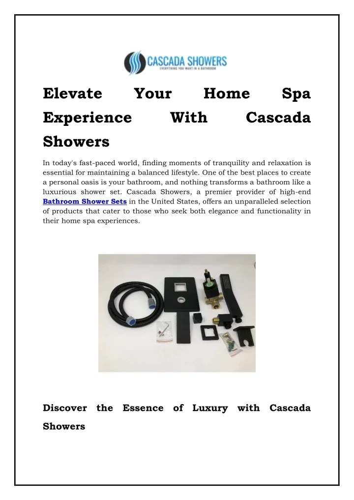 PPT - Find the Best Shower System for Ultimate Comfort PowerPoint ...