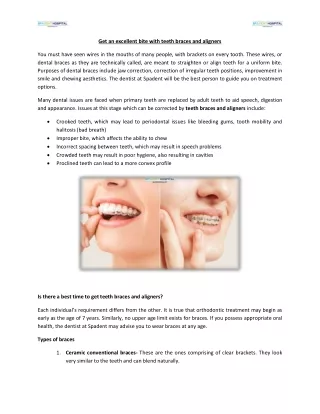 get an excellent bite with teeth braces