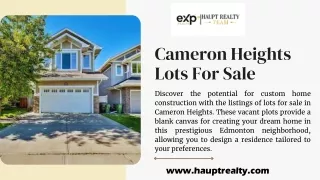 Cameron Heights Lots For Sale