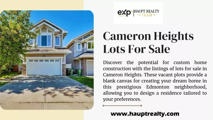 cameron heights lots for sale