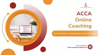 Comprehensive ACCA Online Coaching for Aspiring Accountants