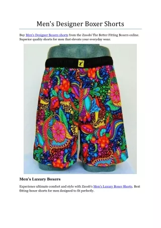 Men's Designer Boxer Shorts