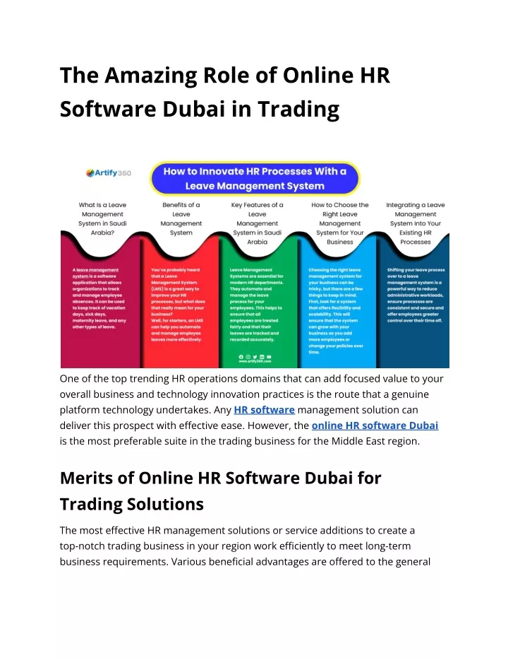 the amazing role of online hr software dubai