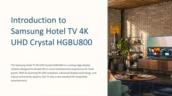 introduction to samsung hotel tv 4k uhd crystal