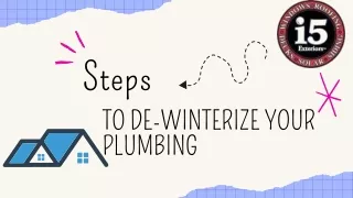 Steps to De-Winterize Your Plumbing