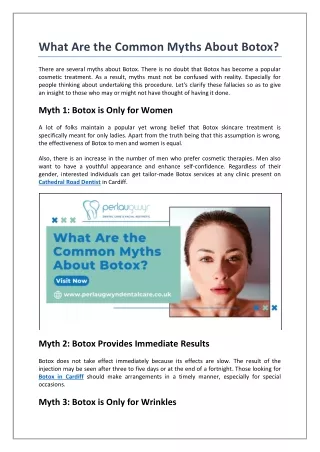 What Are the Common Myths About Botox