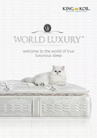 Buy World Luxury: Best Pillow Top Hotel Like Mattress | King Koil®