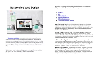 responsive web design mobile friendly websites
