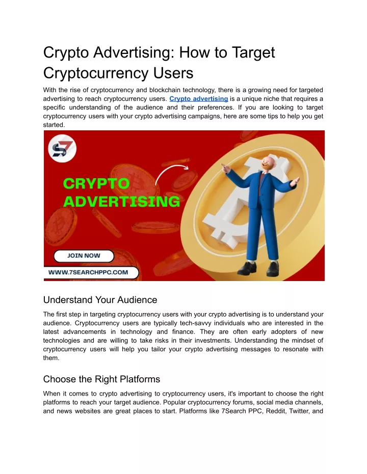 crypto advertising how to target cryptocurrency