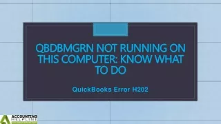 qbdbmgrn not running on this computer know what to do