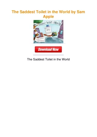 The Saddest Toilet in the World by Sam Apple