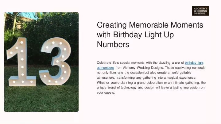 creating memorable moments with birthday light