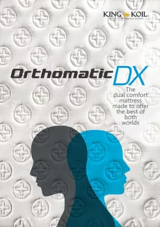 Orthomatic DX: Firm Dual Comfort Orthopedic Mattress | King Koil®