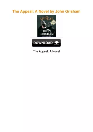 The Appeal: A Novel by John Grisham