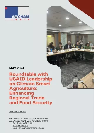 Roundtable with USAID Leadership on Climate Smart Agriculture Enhancing Regional Trade and Food Security (1)