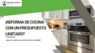 ¡Reforma de cocina con un presupuesto limitado? ¡¡Aquí te mostramos cómo hacerlo