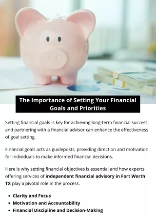 The Importance of Setting Your Financial Goals and Priorities