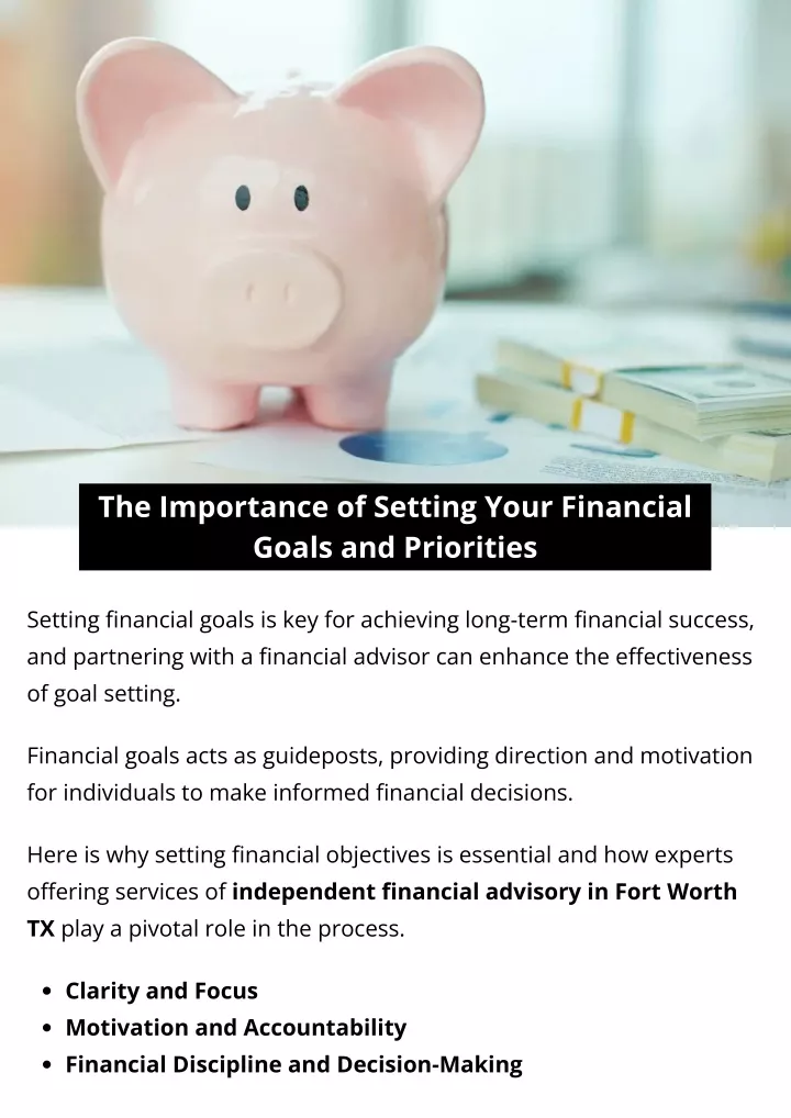 the importance of setting your financial goals