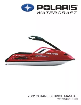 2002 Polaris Octane Personal Watercraft Service Repair Manual