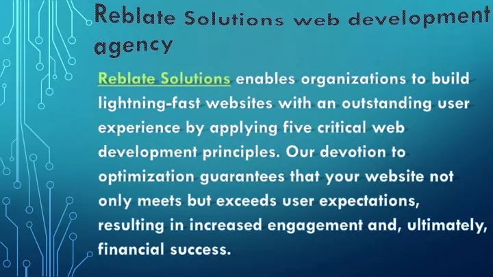 reblate solutions web development agency